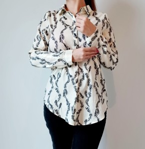 Koszulowa bluzka z piórkami SECOND FEMALE