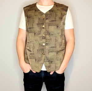 Kamizelka vintage ze złotymi guzikami