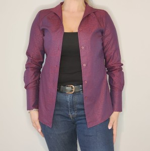 Bawełniana koszula z połyskującym wzorem