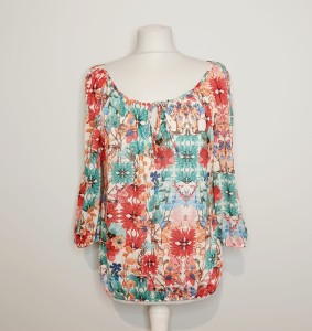 Wiązana bluzeczka w kwiaty