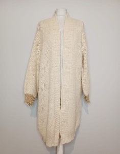 Długi kardigan z wełną