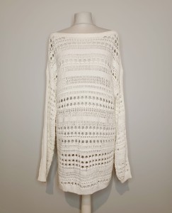 Bawełniany długi ażurowy sweter RIVER ISLAND