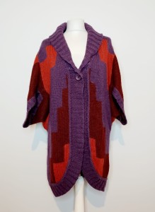 Vintage kardigan z wełną i moherem