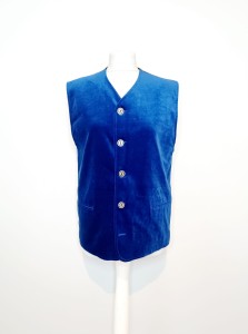 Welurowa chabrowa kamizelka vintage