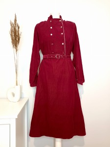 Sztruksowa długa sukienka vintage