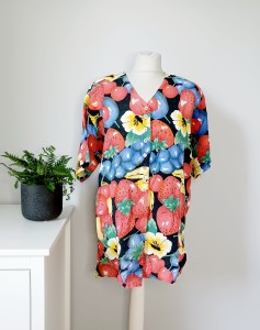 Owocowa bluzka vintage (oversize)
