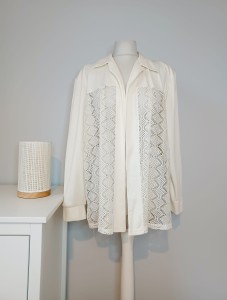 Vintage ażurowa koszula/ narzutka