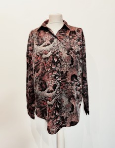 Vintage koszula połyskująca w maziaje